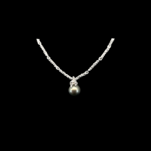 COLLIER-PENDENTIF GILBERT ALBERT STALACTITE EN OR GRIS 750