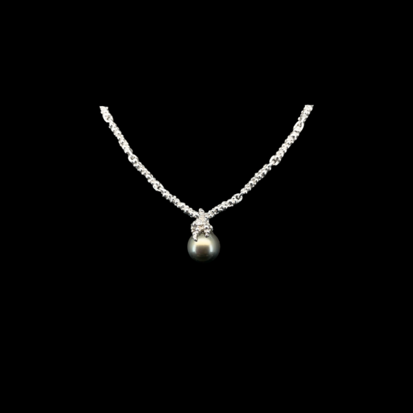 COLLIER-PENDENTIF GILBERT ALBERT STALACTITE EN OR GRIS 750