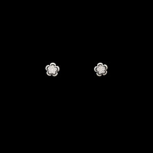 BOUCLES D'OREILLES KURZ ICONIC FLOWER OR GRIS 750