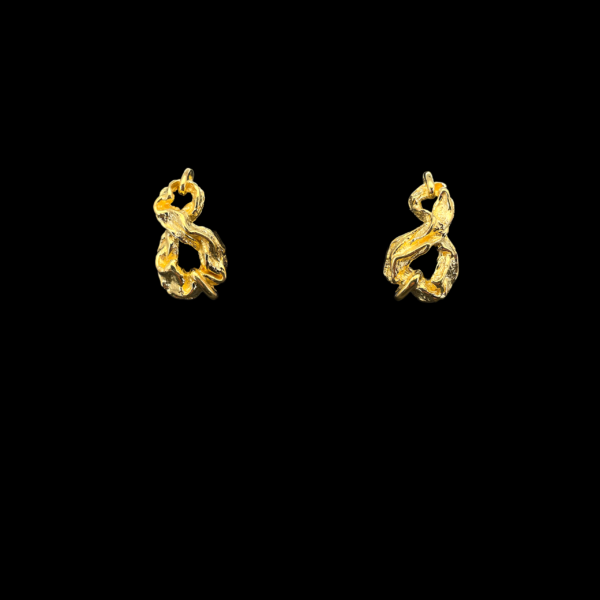 BOUCLES D'OREILLES GILBERT ALBERT RHODIÉ OR JAUNE