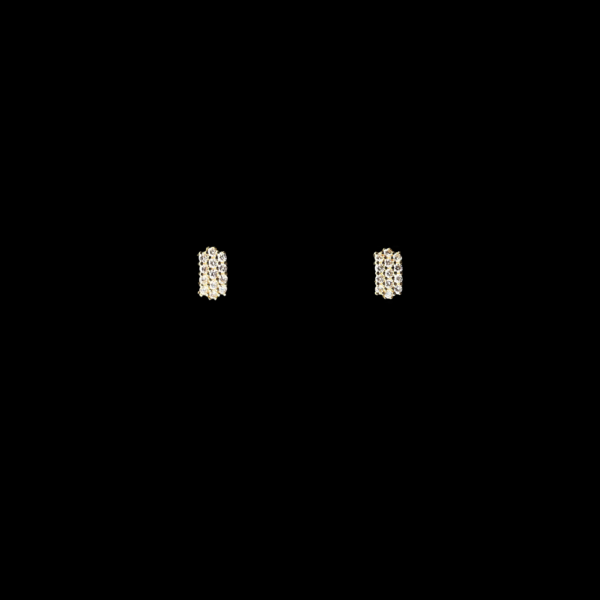 BOUCLES D'OREILLES CLOUS EN OR JAUNE 750 DIAMANTS