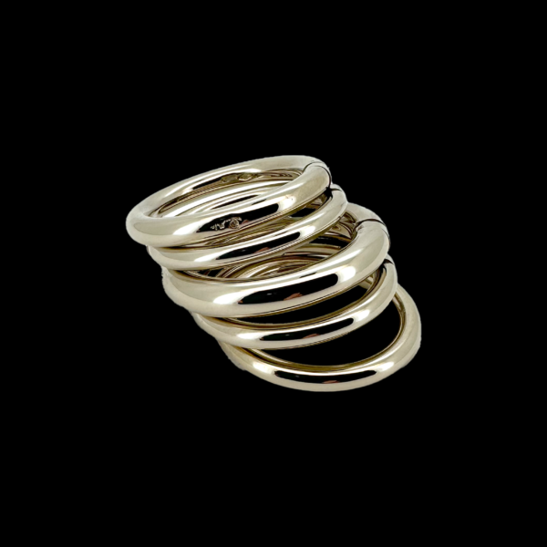 BAGUE POMELLATO "GIOCO" 5 ANNEAUX EN OR GRIS 750            – Image 2