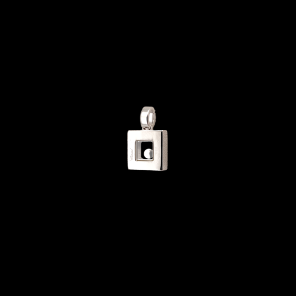COLLIER-PENDENTIF CHOPARD "HAPPY DIAMONDS" ICONS CARRÉ EN OR GRIS 750 – Image 2