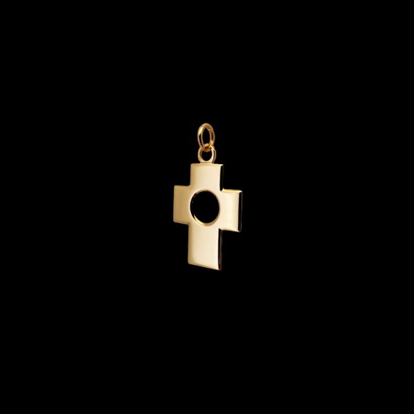COLLIER-PENDENTIF DINH VAN CROIX EN OR JAUNE 750 – Image 2