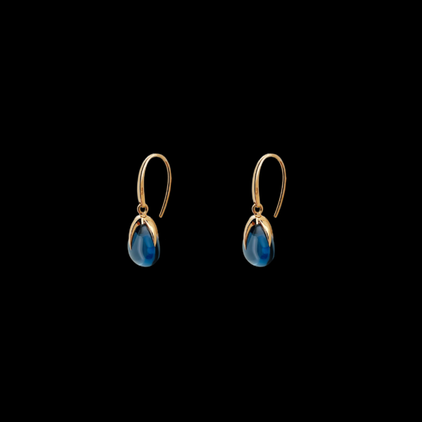 PARURE BAGUE ET BOUCLES D'OREILLES POMELLATO "VELENO" EN OR ROSE 750 ET TOPAZE BLEUE – Image 2