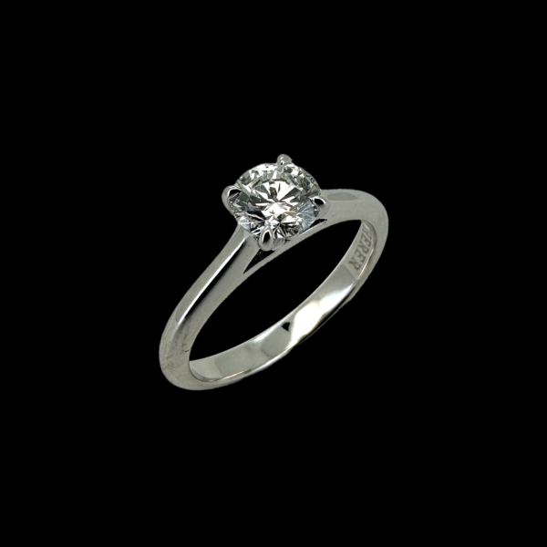 BAGUE CARL BUCHERER SOLITAIRE JOY EN OR GRIS 18K & DIAMANT 0,50Ct. – Image 2
