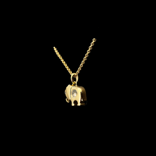 COLLIER-PENDENTIF CHOPARD HAPPY DIAMONDS ELEPHANT OR JAUNE 750 – Image 2