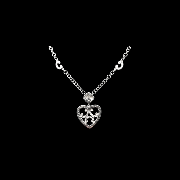 COLLIER-PENDENTIF CHARRIOL CIGNATURE EN OR GRIS 750 ET DIAMANTS – Image 2