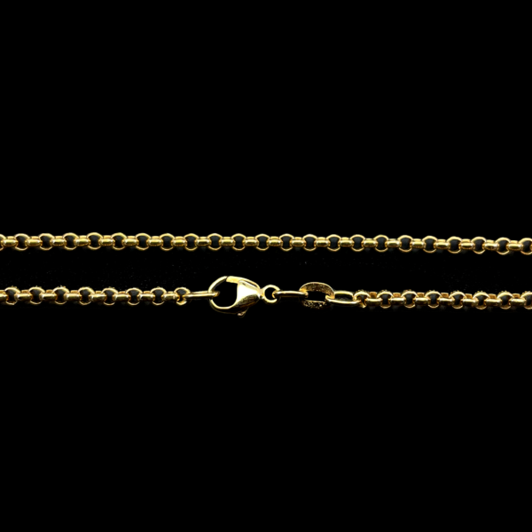 COLLIER-PENDENTIF EN OR JAUNE 750 MAILLE GARIBALDI  – Image 2