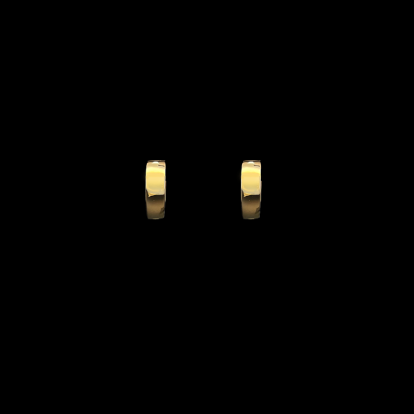 BOUCLES D'OREILLES CRÉOLES EN FORME DE CŒUR EN OR JAUNE 750 – Image 3