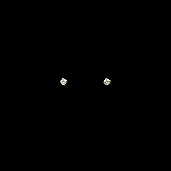 BOUCLES D'OREILLES CLOUS OR JAUNE 18 CARATS DIAMANTS