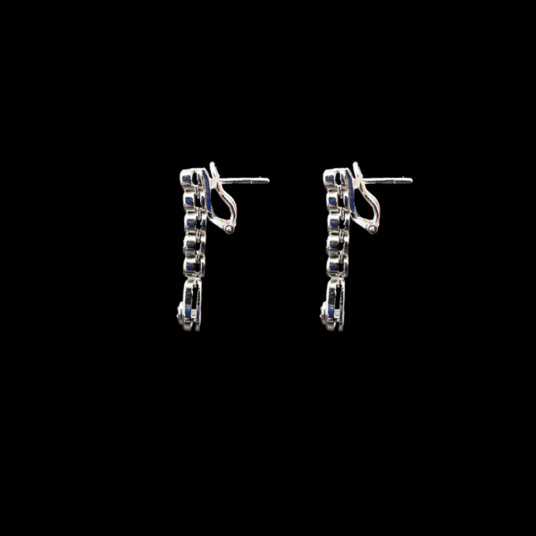 BOUCLES D'OREILLES EN OR GRIS 750 DIAMANTS – Image 2