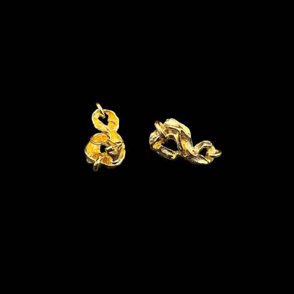 BOUCLES D'OREILLES GILBERT ALBERT RHODIÉ OR JAUNE – Image 3