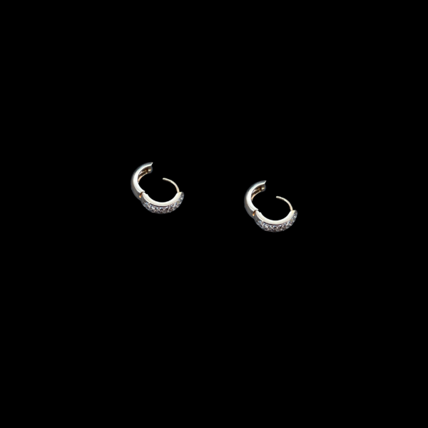 BOUCLES D'OREILLES CRÉOLES OR ROSE 750 CARL BUCHERER DIAMANTS – Image 2
