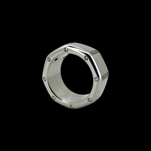 BAGUE AUDEMARS PIGUET ROYAL OAK EN OR GRIS 750 ET DIAMANTS – Image 3