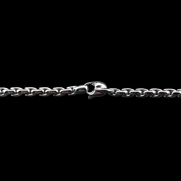 COLLIER-PENDENTIF EN OR GRIS 750 MAILLE FORÇAT – Image 3