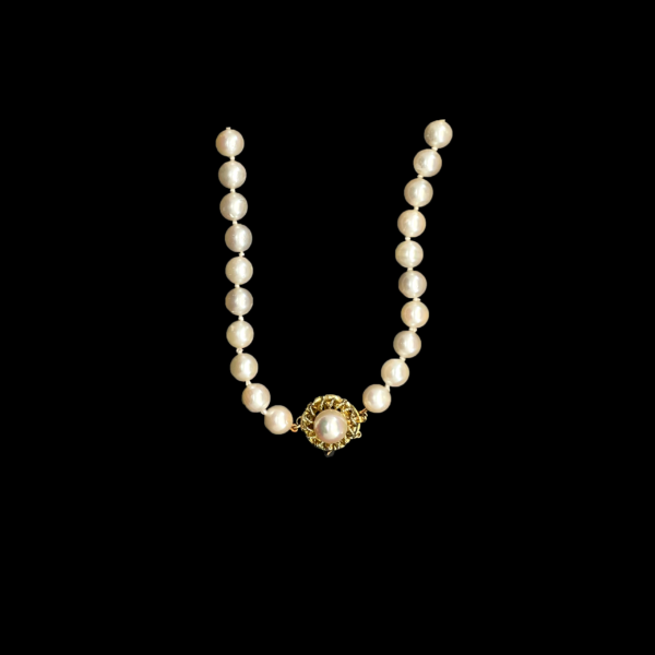 COLLIER-PENDENTIF DE PERLES EN OR JAUNE 750 – Image 4