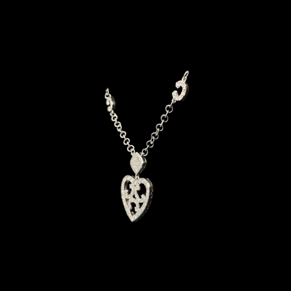 COLLIER-PENDENTIF CHARRIOL CIGNATURE EN OR GRIS 750 ET DIAMANTS – Image 3
