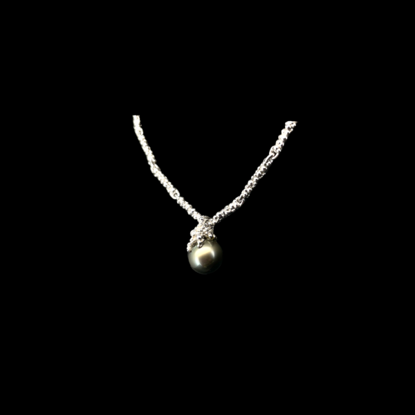 COLLIER-PENDENTIF GILBERT ALBERT STALACTITE EN OR GRIS 750 – Image 3
