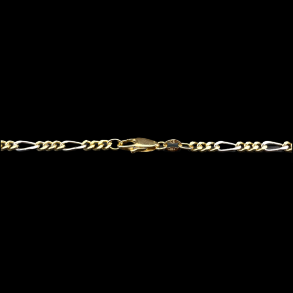COLLIER-PENDENTIF CHAÎNE AMÉRICAINE EN OR JAUNE ET GRIS 750 – Image 3