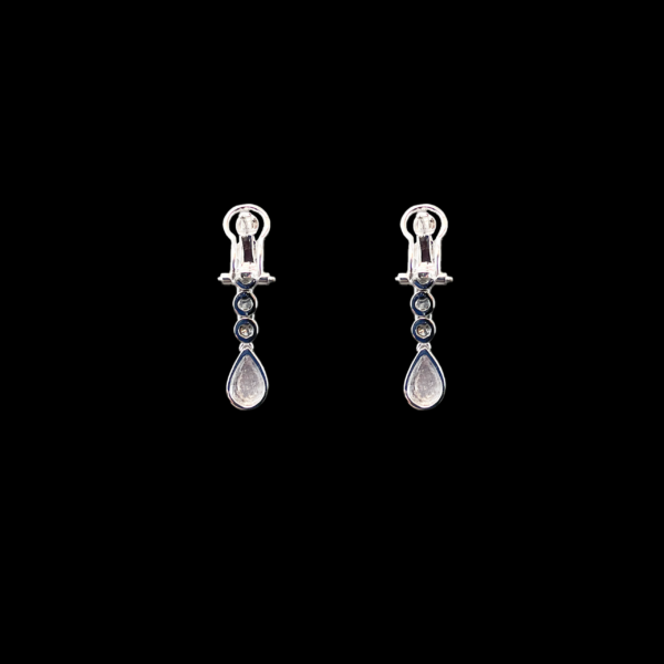 BOUCLES D'OREILLES EN OR GRIS 750 DIAMANTS – Image 3