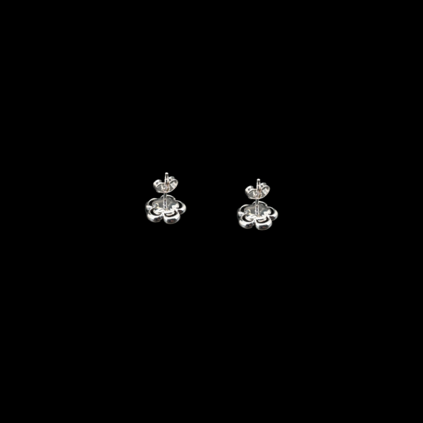 BOUCLES D'OREILLES KURZ ICONIC FLOWER OR GRIS 750 – Image 2
