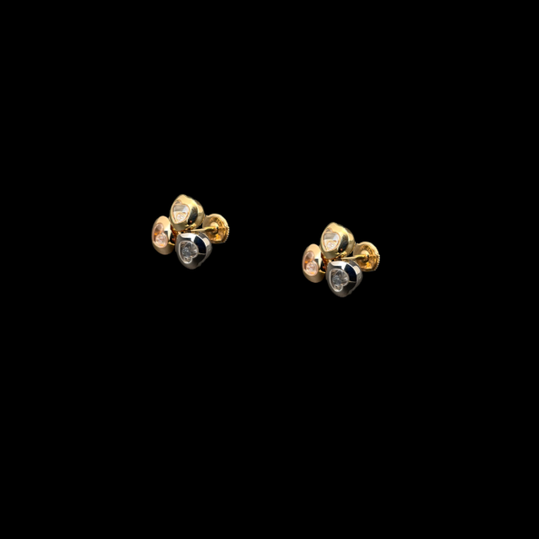 BOUCLES D'OREILLES CHOPARD "HAPPY CURVES EARRINGS" 3 ORs 750 DIAMANTS – Image 2