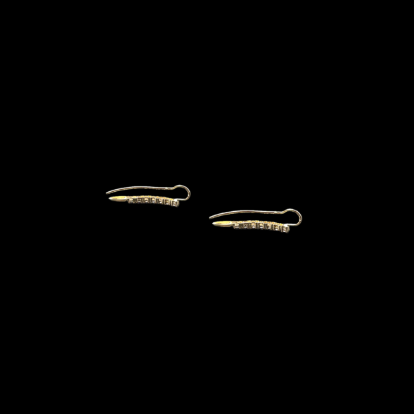 BOUCLES D'OREILLES GRIMPEURS EN OR JAUNE 750 DIAMANTS – Image 3