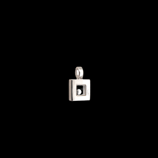 COLLIER-PENDENTIF CHOPARD "HAPPY DIAMONDS" ICONS CARRÉ EN OR GRIS 750 – Image 4