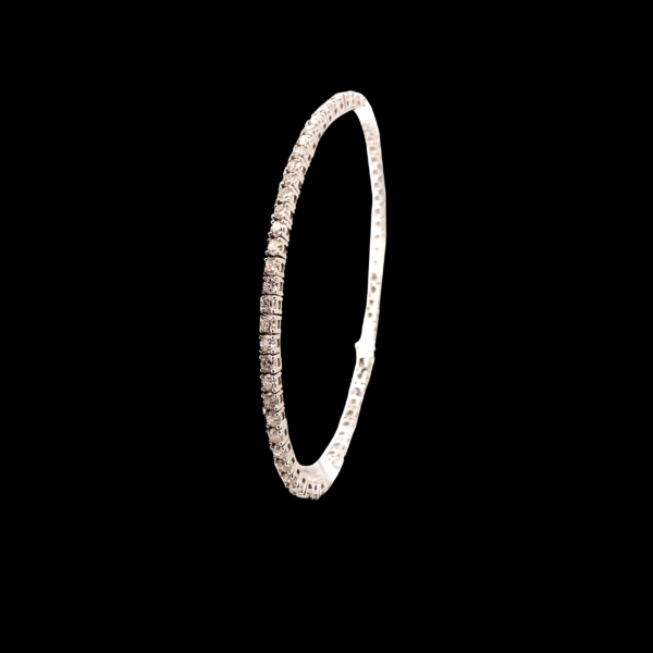 BRACELET TENNIS OR GRIS 750 ET DIAMANTS – Image 3