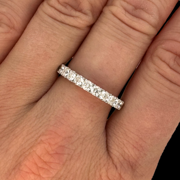 BAGUE DEMITOUR DE GAHLAN EN OR GRIS 750 SERTIE DE 11 DIAMANTS – Image 4
