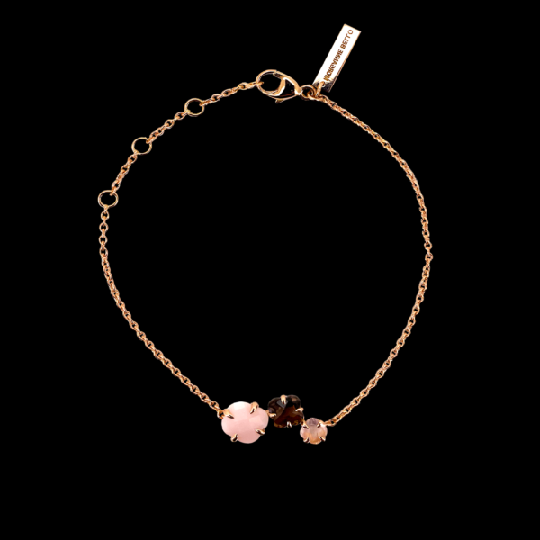 BRACELET MORGANNE BELLO EN OR JAUNE 750 TREFLES MULTI FACETTES