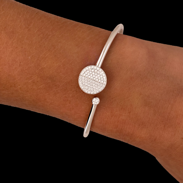 BRACELET "B-DIMENSION" BUCHERER FIN JEWELLERY EN OR GRIS 750 PAVÉ DIAMANTS – Image 3