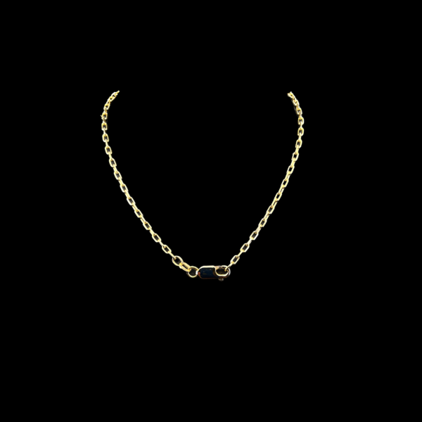 CHAINE EN OR JAUNE 750 MAILLE FORÇAT DIAMANTÉE – Image 2