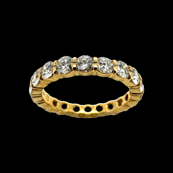 BAGUE TOUR COMPLET ETERNITY RING EN OR JAUNE 750 ET DIAMANTS