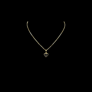 COLLIER-PENDENTIF COEUR OR JAUNE 750 DIAMANT