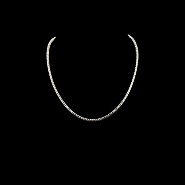 COLLIER EN OR GRIS 750 MAILLE FORÇAT