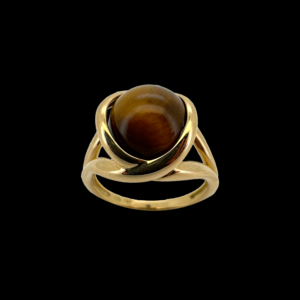 BAGUE GILBERT ALBERT EN OR JAUNE 750 ET PERLES INTERCHANGEABLE