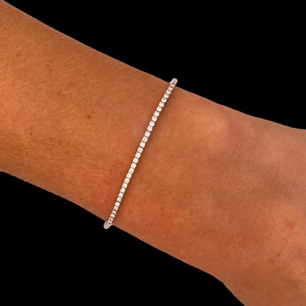 BRACELET TENNIS KUNZ EN OR GRIS 750 ET DIAMANTS – Image 4