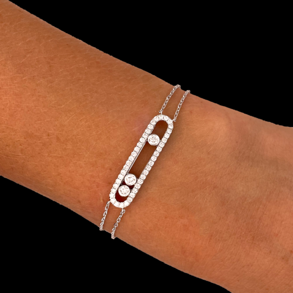 BRACELET MESSIKA COLLECTION MOVE CLASSIQUE PAVE OR GRIS 750 ET DIAMANTS – Image 3