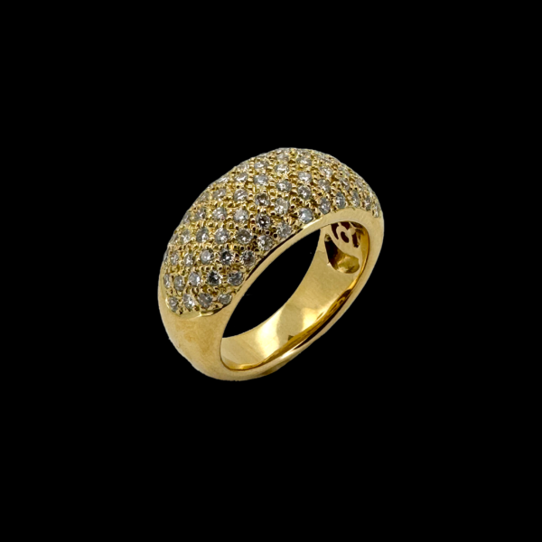 BAGUE EN OR JAUNE 750 ET DIAMANTS – Image 2