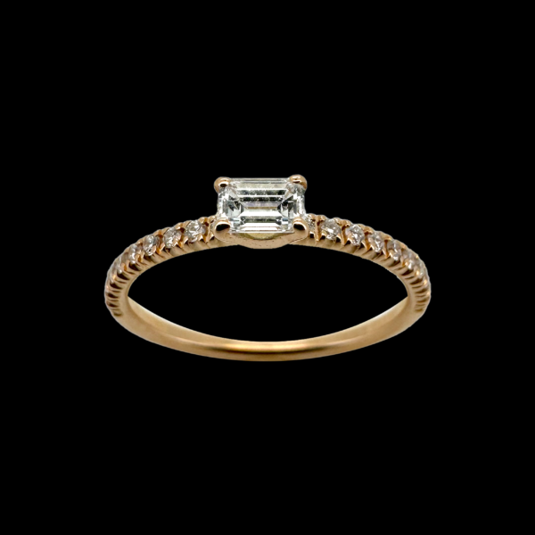 BAGUE CARTIER ETINCELLE OR ROSE 750 ET DIAMANT