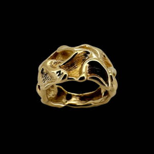BAGUE GILBERT ALBERT FROISSEE EN OR JAUNE 750