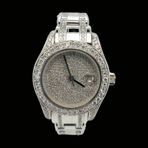 LADY OR BLANC 750 PEARLMASTER ET DIAMANTS