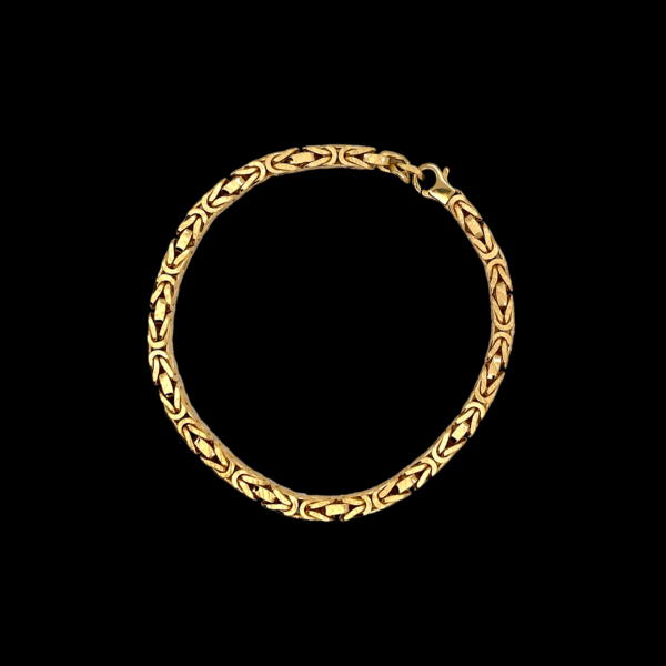 BRACELET EN OR JAUNE 750 MAILLE ROYALE – Image 2