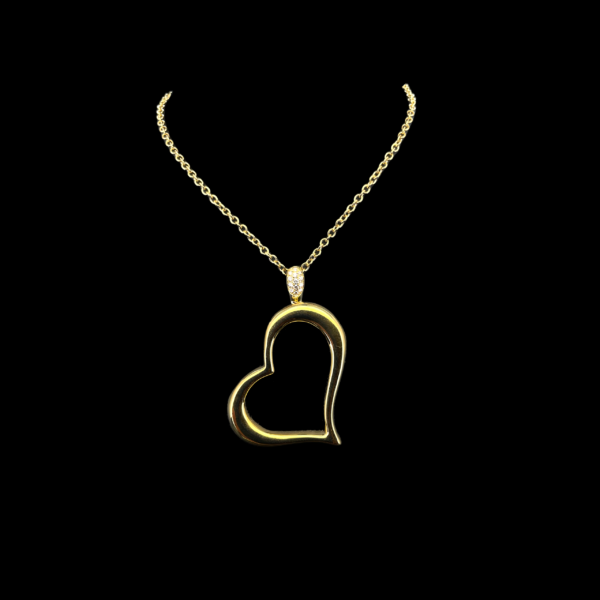 COLLIER-PENDENTIF PIAGET "HEART" EN OR JAUNE 750 ET DIAMANTS