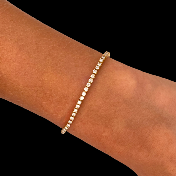 BRACELET TENNIS "DIAMONDS BY CHRISTIAN" OR JAUNE 750 ET DIAMANTS – Image 4