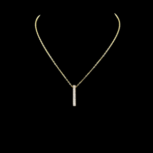 COLLIER-PENDENTIF EN OR JAUNE 750 ET DIAMANTS