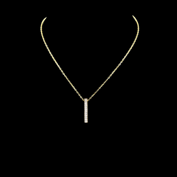 COLLIER-PENDENTIF EN OR JAUNE 750 ET DIAMANTS