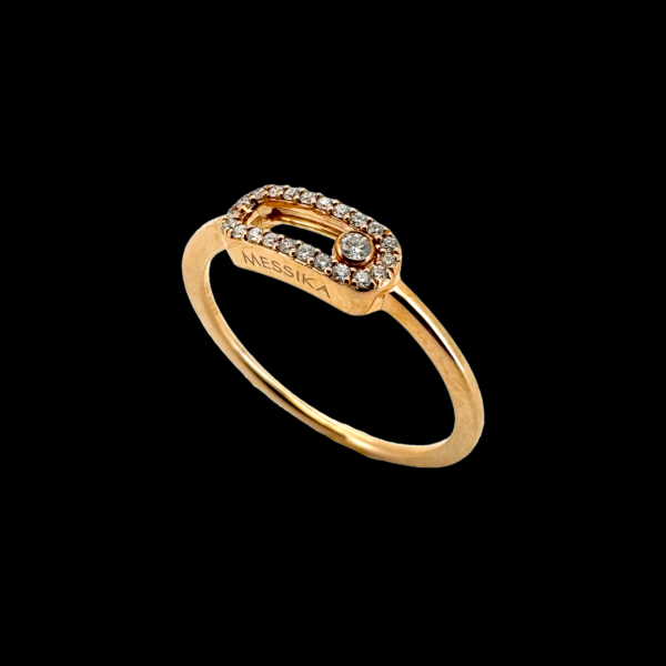 BAGUE MESSIKA MOVE UNO OR ROSE 750 ET DIAMANTS – Image 2
